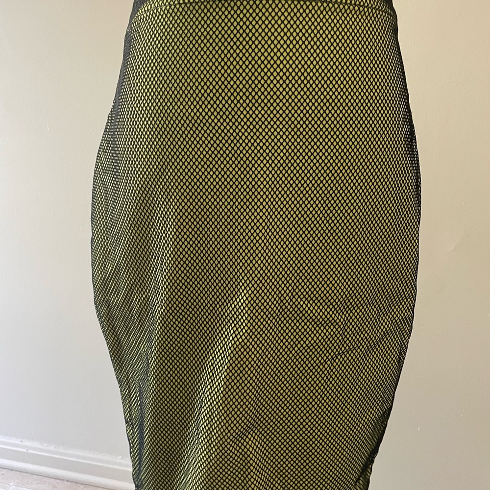 High waisted fish net skirt
